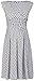 Happy Mama. Women's Maternity Empire Waist Stretch Sleeveless Dress Skater. 110p (White with Dots, UK 18)
