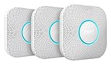 Nest Protect 2 generación de humo y detector de monóxido de carbono, 3 unidades, 1 pieza, color blanco, s3006bwde