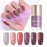 CONTENIDO DEL PAQUETE - 6 botellas de 9ml NICOLE DIARY Nude Nail Polish.