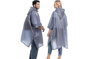 JITIFAZH 2 Stück Regenponcho, Wiederverwendbarer, Tragbarer Unisex-Regencape für Fahrrad, Wandern, Camping, Angeln, Konzert, Stadion, Festival