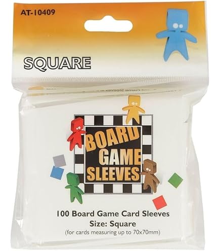 70x70 card sleeves Premium Square Card Sleeves (70x70mm) 55 Pack, 100 Micron, SKS-9965