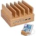 Produktbild Homesave Bambus Wood 5-Port 3.0 Hub USB Charging Station, kompatibel mit iPhone iPad Android
