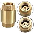 BE-TOOL Spring Check Valve 1/2" 18.5mm Brass Non-Return Valve for Water, Oil, Steam & Other Media (Pack of 1)