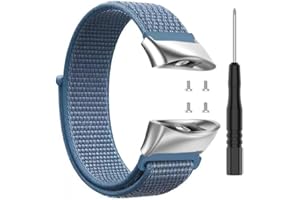 CJYVZN Bracelet en nylon compatible avec Garmin Forerunner 45/45S - Bracelet de rechange pour montre connectée Garmin Swim 2 - Accessoires en métal