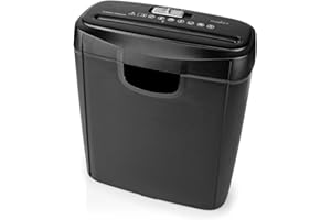 NEDIS Distruggi documenti - 6x pagine A4-10 l - Standard di sicurezza: DIN 2-190 W - Nero