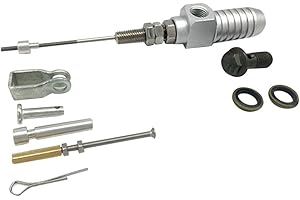 Pompa Freno Frizione Idraulica,MoreChioce M10x1,25mm Pompa Frizione Idraulica Moto Cilindro in Lega di Alluminio Universale,Argento