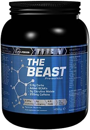 Titan The Beast Pre-Workout 450g | Intense Strong Pre Workout Blend (Pink Lemonade)