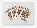 Produktbild Queen Bath Mat, Queens Poker Set Faces Hearts and Spades Gambling Theme Symbols Playing Cards, Plush Bathroom Decor Mat with Non Slip Backing, 15.7X23.6 inch, Black Red Yellow