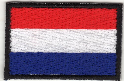 JAB Seller Iron on Patch Sew on Embroidered Application Holland Netherland Country Flag Banner Small Size