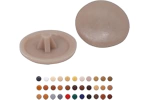 MARCOPOL Confezione da 50 tappi per coperchio a vite Pozi diametro 12 mm, Pozidriv testa clip su coperture in plastica, tappo decorativo per mobili (50, beige S7)
