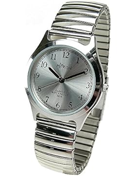 Mitron Herren-Zugarmbanduhr 63035 silber Quarz Analog