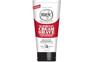 MAGIC SHAVE Magic - Crema Afeitado & Eliminadora de Pelo - Extra Fuerte para Barbas Duras - 170g