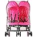 Zeta Citi TWIN Stroller Buggy Pushchair - Raspberry Pink Double Stroller