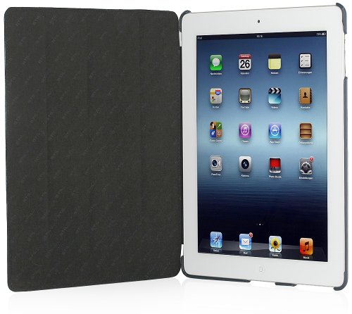 StilGut Couverture Case Tasche aus feinstem Leder für Apple iPad (3. und 4. Generation) unterstützt Smart-Cover Funktion, Nachtblau - 7