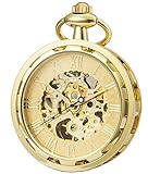 SEWOR Single Face Unisex-Taschenuhr mit mechanischem Handaufzug SEW262 (Gold)
