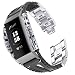 Produktbild Mumuj Mode Elegant Damen Metall Armband, Schmuck Glanz Ersatz Watch Band Jewelry Metallarmband mit Schmuck Ersatzband für Fitbit Charge 3 (Schwarz)