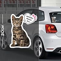 Katze Aufkleber Motiv #2 | Druck & Cut mit oder ohne Laminat | Individuell mit Wunschtext