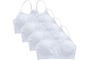 4 st flickbehå 9–15 år, flicka bustier, trädull, ventilerande bh, sömlös träningsbh med avtagbar stoppning, flicka, barn, spo