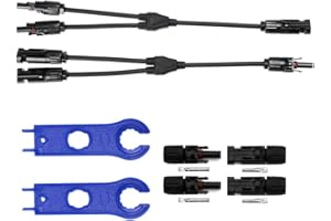 GTIWUNG Connecteur de Panneau Solaire Photovoltaïque (1 à 2 Branches), Connecteur PV, Connecteur de Branchement Y Raccord de Répartition de Câble pour Système de Panneau Solaire
