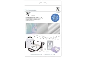 Xcut Adhesive Foil Sheets, Papier, Argenté, A5