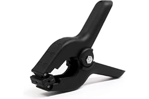 Coideal Plastic Nylon Spring Clamps - 8 Pcs Upgraded Strong Large Heavy-Duty Muslin Photography Backdrop Clips for Studio Market (4.5 Inch, Black)