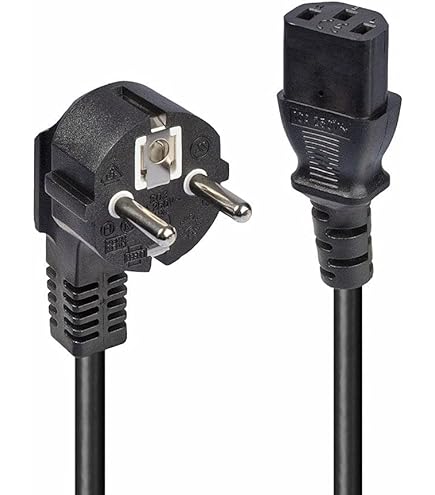 Cavo Di Alimentazione IEC-60320 Bianco C13 Ad Angolo SCHUKO Maschio 3m - Foto 4