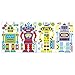 RoomMates Repositionable Childrens Wall Stickers Build A Robot