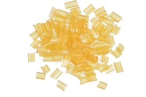 YTBYT 100 Pièces de Colle à Kératine Remplacement de Collages de Kératine U Pour Extension des Cheveux (Jaune）