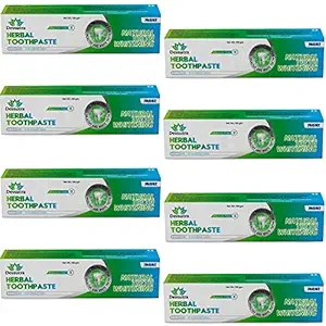 Jagat Devsutra Dr. Recommended Ayurvedic HERBAL Fresh Mint Flavour Toothpaste Combo Pack Offer - 100% Natural Teeth Whitening Formula with No Fluoride & No Artificial Colours - Pack of 8 (100g X 8)