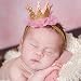 Ouneed Cute Hairband Baby Hair Band Elastic Flower Crown Headwear (Gold)