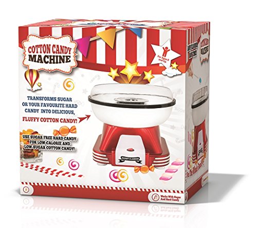 Gadgy Zuckerwatte Maschine | Retro Cotton Candy Machine für Zuhause | mit Zucker oder Zuckerfreie Harte Süßigkeiten zu Benutzen | 500W Rot - 7