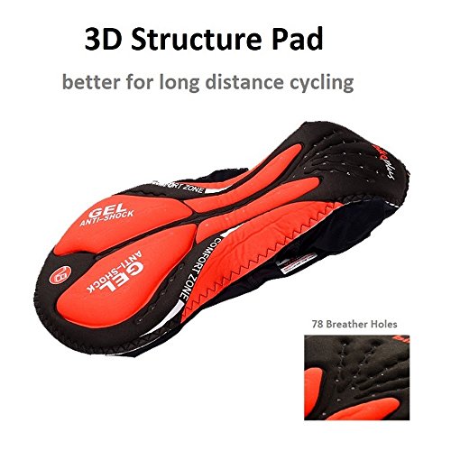 ALLY Fahrradhose mit 3D COOLMAX Sitzpolster Herren Radfahren Fahrrad Unterwäsche Shorts - 3