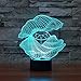 Produktbild Kreative Geschenk Diamant Shell 3d Led Nachtlicht Manu 3d Leuchten Kinderzimmer Led Tischlampe