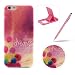 Produktbild iPhone 4S Hülle Silikon Schutzhülle Tasche Case,iPhone 4 Weiches Silikon TPU Gel Bumper Case Etui Schale Cover Skin,Herzzer Modisch Hochwertig Ultra Dünn Slim Thin Bunt Handytasche Mit [Traum Ballon Muster] Guter Schutz Kratzfest Flexibel Leicht Gummi Rubber Jelly Soft Protective Stabil Handyhülle Schutztasche Back Cover Case Shell für Apple iPhone 4/4S + 1 x Frei Rosa Handy Halterung Ständer + 1 x Frei Rosa Touch Pen Stift Stylus