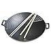 Produktbild Big BBQ Wokpfanne Wok aus Gusseisen Ø 36 cm Abtropfgitter Deckel Zange Stäbchen