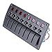 Produktbild tuankayuk Wasserdicht 8 Gang Schalter Panel Auto KFZ Boot Marine Rot LED Panel Wippe
