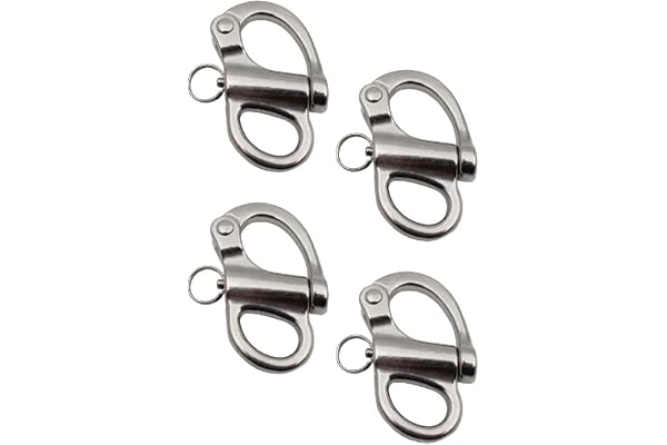 4-pack snäppbygel, 35 mm rostfritt stål snabbfrigörande fast snäpp-ankare schackel, multifunktionell ögla snäpp-bygel för segelbåt yacht båt
