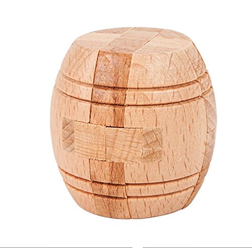 Preisvergleich Produktbild Weizhe Elm Holzfass Traditionelle Luban Schwierige Erwachsenen Freizeit Kinder Puzzle Trommelschloss