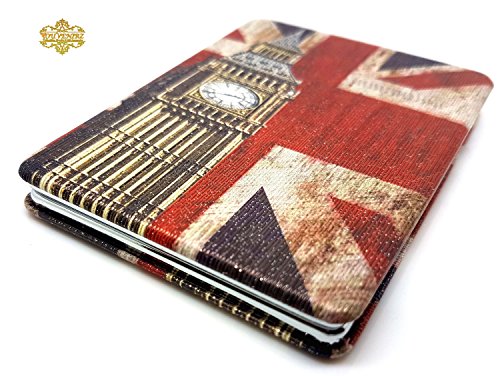 Classic London Souvenir Taschenspiegel Collectible British Souvenir. Speicher/MEMORIA. Distressed. Eine unvergessliche London, England Souvenir. Miroir/Spiegel/Specchio/Espejo. Union Jack London Eye Tower Bridge Big Ben London Bus Telephone Post Box etc. Damen Geldbörse Spiegel Make Up Spiegel Sidebag Spiegel Handtasche Spiegel British Souvenirs Spiegel Kompakt. - 7
