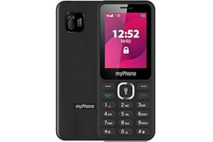MP myPhone Jazz Tastenhandy ohne Vertrag 2,4” Seniorenhandy mit Taschenlampe, Dual SIM, Kamera, FM Radio, MP3, Lange Akku 800mAh, Bluetooth, SD, Mobiltelefon, Rentner Handy, Großtastenhandy - Schwarz