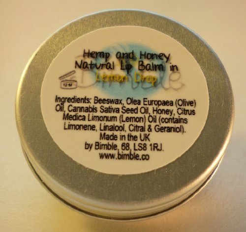 Bimble Hemp and Honey Natural Lip Balm 10g- Lemon Drop Flavour