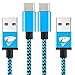 Produktbild USB C Kabel auf USB 3.0 Rephoenix Nylon USB Type C Ladekabel für Google Nexus 5X/6P, Pixel XL, OnePlus 2/3, HTC 10, Lumia 950 / 950XL, Nokia N1 Tablet, MacBook und Weitere Geräten (3.2ft-Blau)