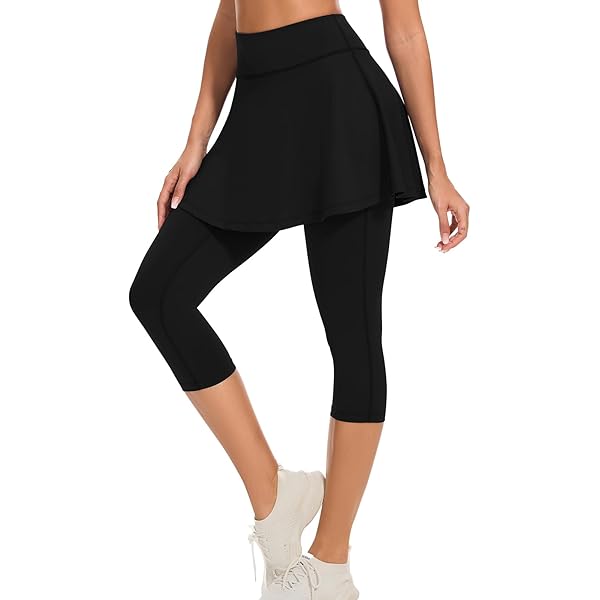 Eauptffy Abbigliamento Da Tennis Leggins Gonna 2 In 1 Gonna A