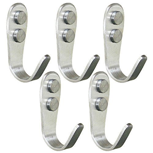 Duschhaken Edelstahl Hut Jacket Kleidung Handtuch Mantel Hängeregal Badezimmer Küche Haken 5-Pack gebürstet