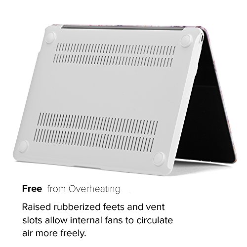 GMYLE Plastik H  lle f  r das aus Apple Macbook 12 Zoll mit Retina-Anzeige  Modell  A1534   2015 Version - rosa marmorfarben