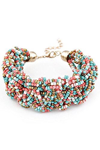 Pulsera - SODIAL(R)Mujer Estilo bohemio europeo Retro- Pulsera de perl