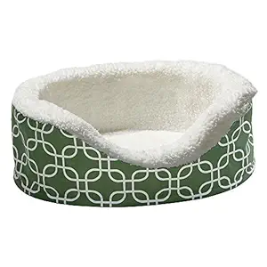 Midwest Homes for Pets CU20T-FGR Orthopedic Nesting Pet Bed for Dogs & Cats, Gray Geometric Pattern