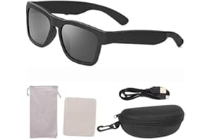 TIENDIFY Gafas de Sol con Audio Bluetooth 5.0 Música, Llamadas, Manos Libres, Gafas Compatibles con Teléfonos Inteligentes para Ciclismo, Conducción