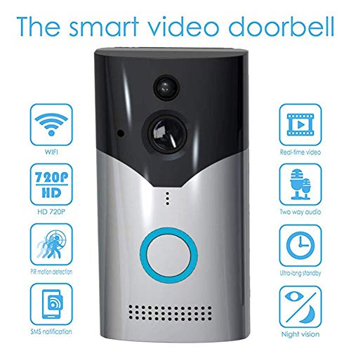 Preisvergleich Produktbild HELLOO HOME Smart WiFi Türklingel Visuelle drahtlose Türklingel Video Unterstützung Regensichere Funktion Zwei Wege Gespräch mit Geräuschunterdrückung