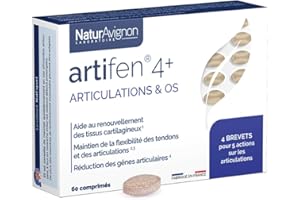 NATURAVIGNON LABORATOIRE NaturAvignon Artifen 4+ | complement alimentaire articulation, os, cartilage, tendons | complexe articulaire Harpagophytum + chondroitine glucosamine + Manganese + Boswellia | 4 brevets | 60 comprimés